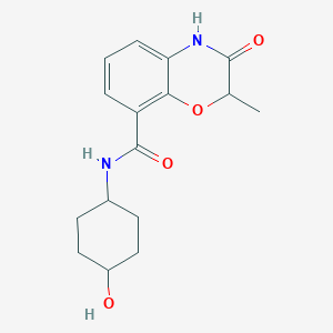 molecular formula C16H20N2O4 B7331752 N-(4-hydroxycyclohexyl)-2-methyl-3-oxo-4H-1,4-benzoxazine-8-carboxamide 