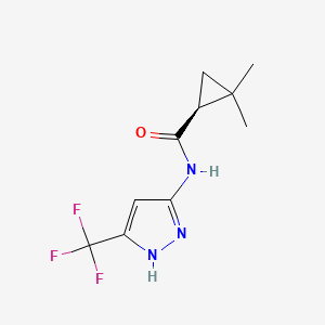 (1S)-2,2-dimethyl-N-[5-(trifluoromethyl)-1H-pyrazol-3-yl]cyclopropane-1-carboxamide