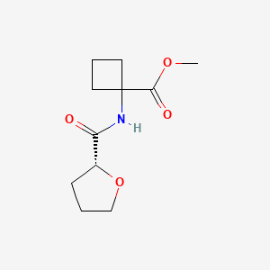 molecular formula C11H17NO4 B7331809 methyl 1-[[(2R)-oxolane-2-carbonyl]amino]cyclobutane-1-carboxylate 