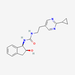 1-[2-(2-cyclopropylpyrimidin-5-yl)ethyl]-3-[(1R,2S)-2-hydroxy-2,3-dihydro-1H-inden-1-yl]urea