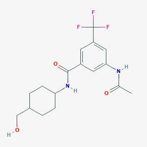 3-acetamido-N-[4-(hydroxymethyl)cyclohexyl]-5-(trifluoromethyl)benzamide