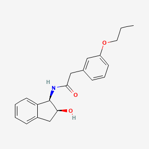 N-[(1R,2S)-2-hydroxy-2,3-dihydro-1H-inden-1-yl]-2-(3-propoxyphenyl)acetamide