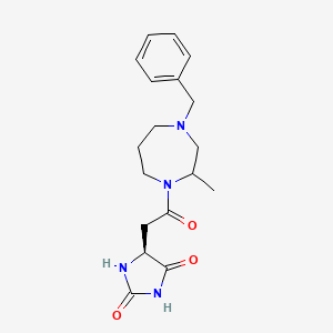 (5S)-5-[2-(4-benzyl-2-methyl-1,4-diazepan-1-yl)-2-oxoethyl]imidazolidine-2,4-dione