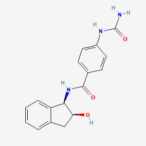 4-(carbamoylamino)-N-[(1R,2S)-2-hydroxy-2,3-dihydro-1H-inden-1-yl]benzamide