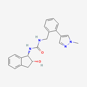 1-[(1S,2R)-2-hydroxy-2,3-dihydro-1H-inden-1-yl]-3-[[2-(1-methylpyrazol-4-yl)phenyl]methyl]urea