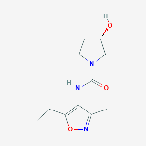 (3S)-N-(5-ethyl-3-methyl-1,2-oxazol-4-yl)-3-hydroxypyrrolidine-1-carboxamide