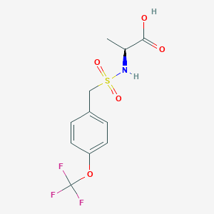 (2S)-2-[[4-(trifluoromethoxy)phenyl]methylsulfonylamino]propanoic acid