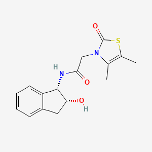 2-(4,5-dimethyl-2-oxo-1,3-thiazol-3-yl)-N-[(1S,2R)-2-hydroxy-2,3-dihydro-1H-inden-1-yl]acetamide