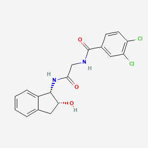 3,4-dichloro-N-[2-[[(1S,2R)-2-hydroxy-2,3-dihydro-1H-inden-1-yl]amino]-2-oxoethyl]benzamide