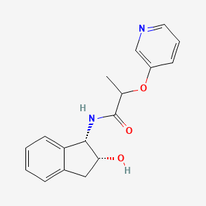 N-[(1S,2R)-2-hydroxy-2,3-dihydro-1H-inden-1-yl]-2-pyridin-3-yloxypropanamide