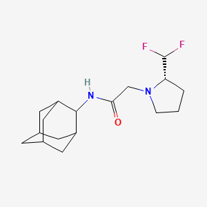 molecular formula C17H26F2N2O B7331952 N-(2-adamantyl)-2-[(2S)-2-(difluoromethyl)pyrrolidin-1-yl]acetamide 