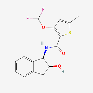 3-(difluoromethoxy)-N-[(1R,2S)-2-hydroxy-2,3-dihydro-1H-inden-1-yl]-5-methylthiophene-2-carboxamide