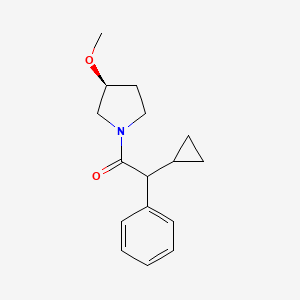 2-cyclopropyl-1-[(3S)-3-methoxypyrrolidin-1-yl]-2-phenylethanone