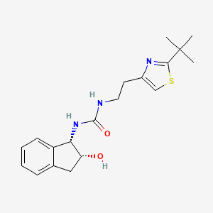 1-[2-(2-tert-butyl-1,3-thiazol-4-yl)ethyl]-3-[(1S,2R)-2-hydroxy-2,3-dihydro-1H-inden-1-yl]urea