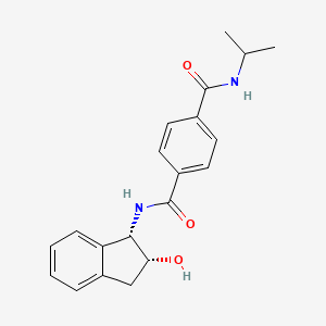 molecular formula C20H22N2O3 B7332016 1-N-[(1S,2R)-2-hydroxy-2,3-dihydro-1H-inden-1-yl]-4-N-propan-2-ylbenzene-1,4-dicarboxamide 