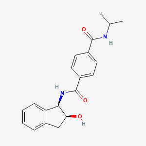 molecular formula C20H22N2O3 B7332035 1-N-[(1R,2S)-2-hydroxy-2,3-dihydro-1H-inden-1-yl]-4-N-propan-2-ylbenzene-1,4-dicarboxamide 