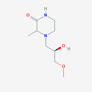 4-[(2R)-2-hydroxy-3-methoxypropyl]-3-methylpiperazin-2-one