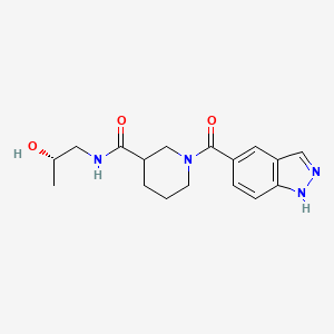 N-[(2S)-2-hydroxypropyl]-1-(1H-indazole-5-carbonyl)piperidine-3-carboxamide