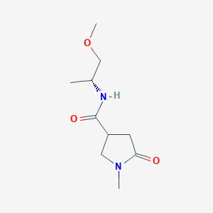 molecular formula C10H18N2O3 B7332106 N-[(2R)-1-methoxypropan-2-yl]-1-methyl-5-oxopyrrolidine-3-carboxamide 