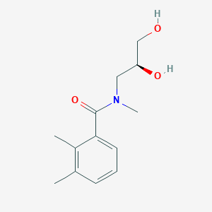 molecular formula C13H19NO3 B7332108 N-[(2S)-2,3-dihydroxypropyl]-N,2,3-trimethylbenzamide 