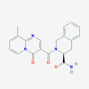 (3S)-2-(9-methyl-4-oxopyrido[1,2-a]pyrimidine-3-carbonyl)-3,4-dihydro-1H-isoquinoline-3-carboxamide