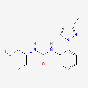 1-[(2R)-1-hydroxybutan-2-yl]-3-[2-(3-methylpyrazol-1-yl)phenyl]urea