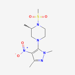 (2S)-4-(2,5-dimethyl-4-nitropyrazol-3-yl)-2-methyl-1-methylsulfonylpiperazine