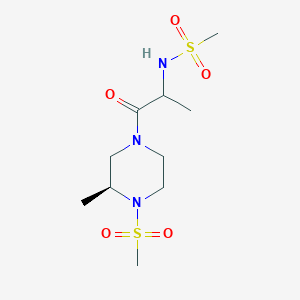 N-[1-[(3S)-3-methyl-4-methylsulfonylpiperazin-1-yl]-1-oxopropan-2-yl]methanesulfonamide