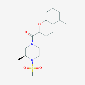 2-(3-methylcyclohexyl)oxy-1-[(3S)-3-methyl-4-methylsulfonylpiperazin-1-yl]butan-1-one