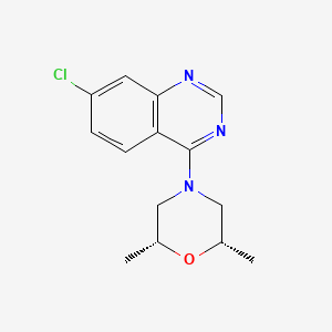 molecular formula C14H16ClN3O B7332159 (2S,6R)-4-(7-chloroquinazolin-4-yl)-2,6-dimethylmorpholine 