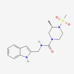 (3S)-N-(1H-indol-2-ylmethyl)-3-methyl-4-methylsulfonylpiperazine-1-carboxamide