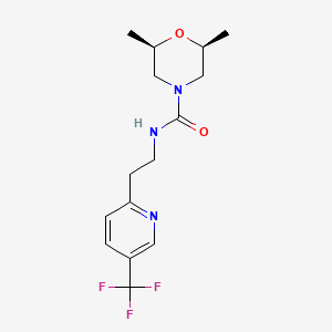 (2S,6R)-2,6-dimethyl-N-[2-[5-(trifluoromethyl)pyridin-2-yl]ethyl]morpholine-4-carboxamide