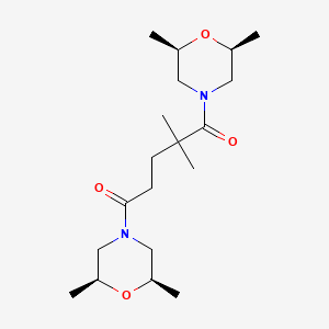 1,5-bis[(2S,6R)-2,6-dimethylmorpholin-4-yl]-2,2-dimethylpentane-1,5-dione