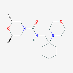 (2R,6S)-2,6-dimethyl-N-[(1-morpholin-4-ylcyclohexyl)methyl]morpholine-4-carboxamide