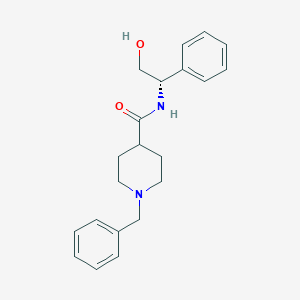 molecular formula C21H26N2O2 B7332239 1-benzyl-N-[(1S)-2-hydroxy-1-phenylethyl]piperidine-4-carboxamide 