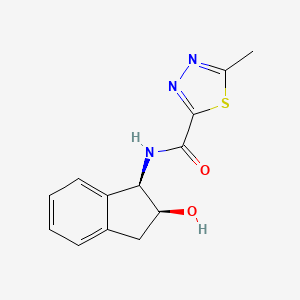 N-[(1R,2S)-2-hydroxy-2,3-dihydro-1H-inden-1-yl]-5-methyl-1,3,4-thiadiazole-2-carboxamide