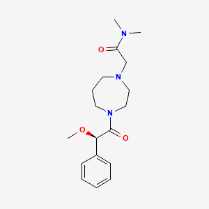 2-[4-[(2R)-2-methoxy-2-phenylacetyl]-1,4-diazepan-1-yl]-N,N-dimethylacetamide