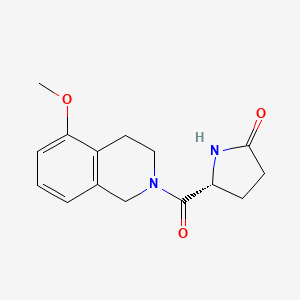 (5R)-5-(5-methoxy-3,4-dihydro-1H-isoquinoline-2-carbonyl)pyrrolidin-2-one