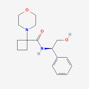 N-[(1R)-2-hydroxy-1-phenylethyl]-1-morpholin-4-ylcyclobutane-1-carboxamide