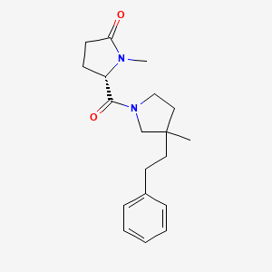 (5S)-1-methyl-5-[3-methyl-3-(2-phenylethyl)pyrrolidine-1-carbonyl]pyrrolidin-2-one