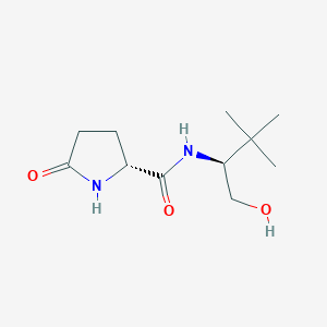 molecular formula C11H20N2O3 B7332415 (2R)-N-[(2S)-1-hydroxy-3,3-dimethylbutan-2-yl]-5-oxopyrrolidine-2-carboxamide 