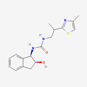 1-[(1R,2S)-2-hydroxy-2,3-dihydro-1H-inden-1-yl]-3-[2-(4-methyl-1,3-thiazol-2-yl)propyl]urea