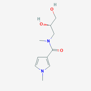 molecular formula C10H16N2O3 B7332478 N-[(2S)-2,3-dihydroxypropyl]-N,1-dimethylpyrrole-3-carboxamide 