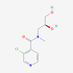 molecular formula C10H13ClN2O3 B7332485 3-chloro-N-[(2S)-2,3-dihydroxypropyl]-N-methylpyridine-4-carboxamide 