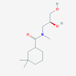 molecular formula C13H25NO3 B7332493 N-[(2S)-2,3-dihydroxypropyl]-N,3,3-trimethylcyclohexane-1-carboxamide 