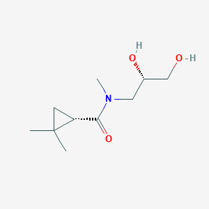 molecular formula C10H19NO3 B7332501 (1S)-N-[(2S)-2,3-dihydroxypropyl]-N,2,2-trimethylcyclopropane-1-carboxamide 