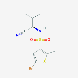 5-bromo-N-[(1R)-1-cyano-2-methylpropyl]-2-methylthiophene-3-sulfonamide