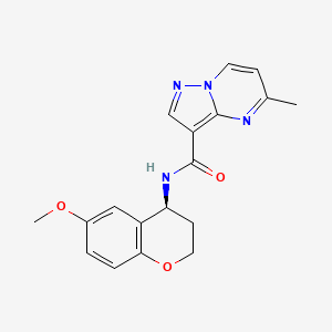 N-[(4S)-6-methoxy-3,4-dihydro-2H-chromen-4-yl]-5-methylpyrazolo[1,5-a]pyrimidine-3-carboxamide