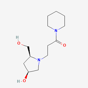 3-[(2S,4S)-4-hydroxy-2-(hydroxymethyl)pyrrolidin-1-yl]-1-piperidin-1-ylpropan-1-one