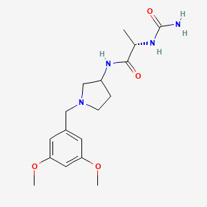 (2S)-2-(carbamoylamino)-N-[1-[(3,5-dimethoxyphenyl)methyl]pyrrolidin-3-yl]propanamide